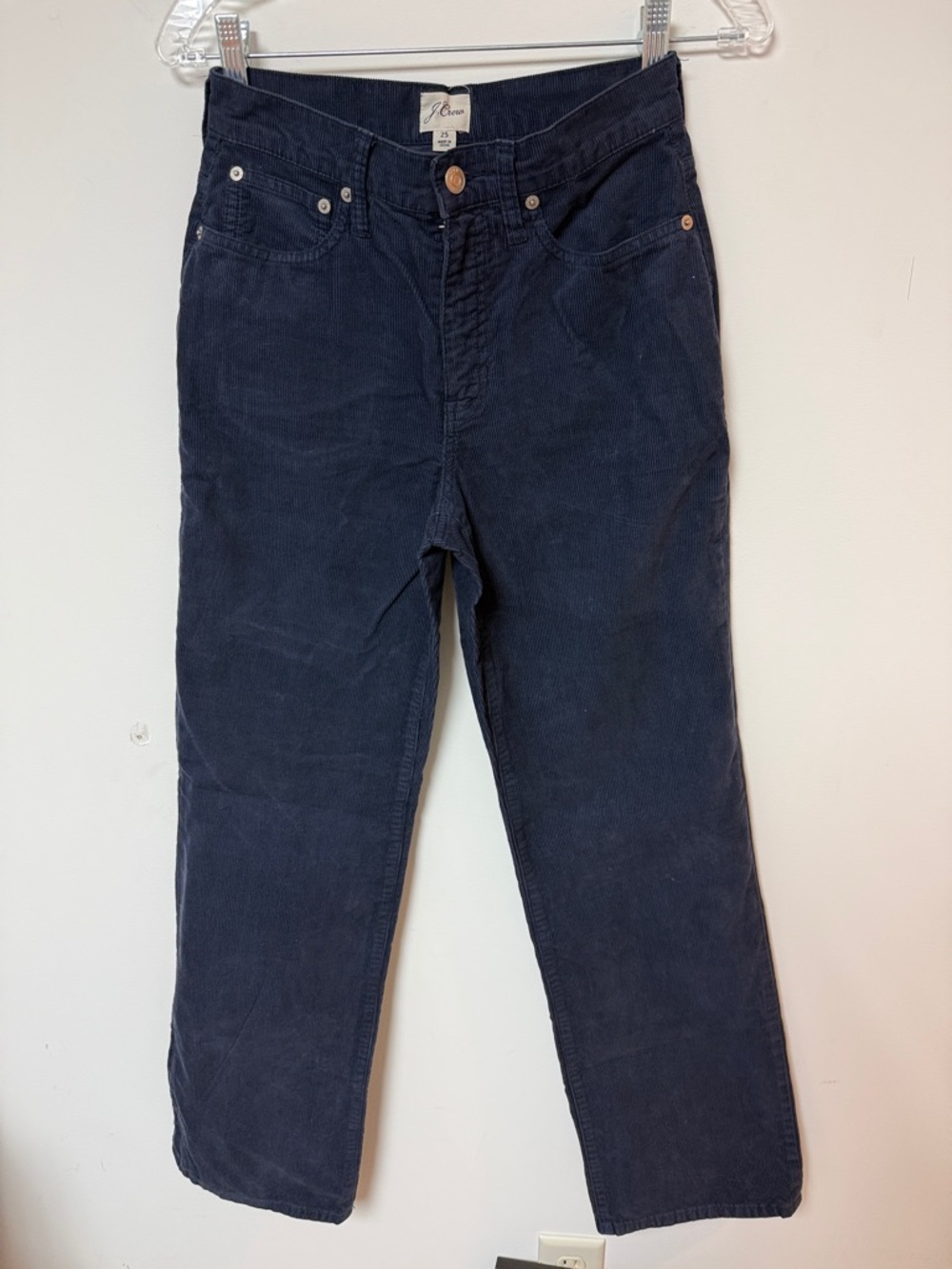 J. Crew Dark Navy Corduroy Straight Pants